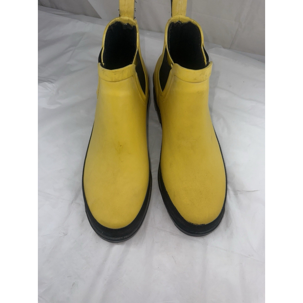 GOGO Yellow Rubber Chelsea Rainboots Slip On Pull On Women's Size 7